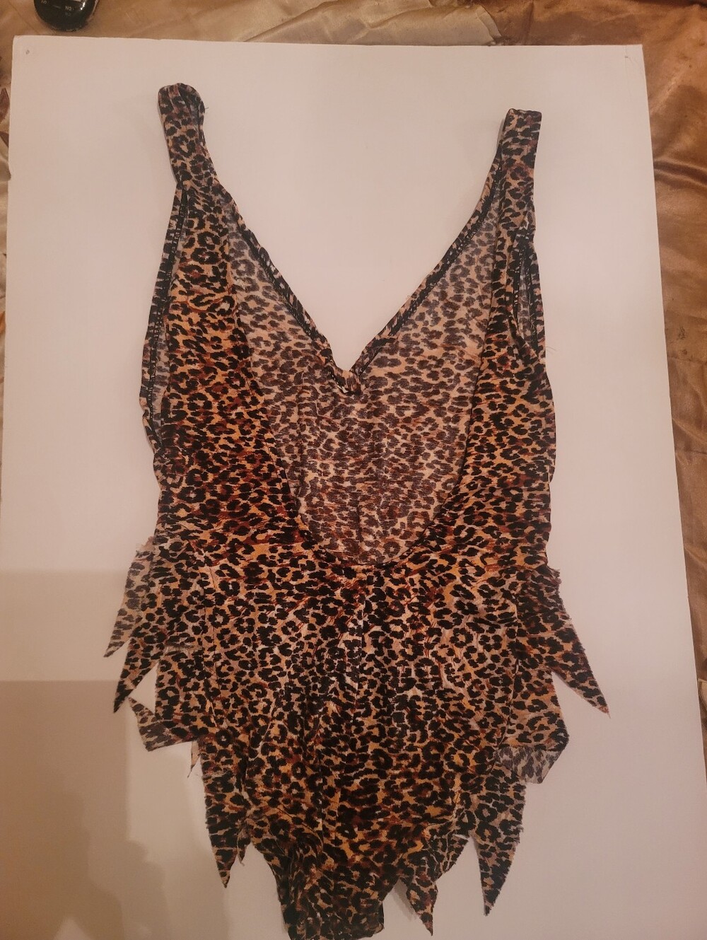 Womans Leopard Print One-Piece Swimsuit - Brown/Black